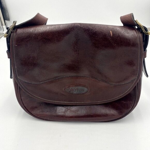 OROTON Australian Handmade Tobacco Brown Handbag Shoulder Strap - Picture 1 of 7